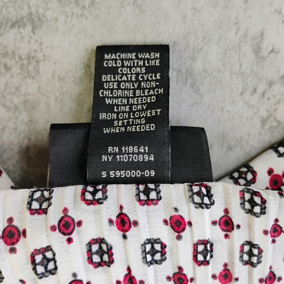 Lane Bryant Womens Button Up Top 18/20 Paisley Plaid Pleated Boho Artsy Office - Picture 7 of 10